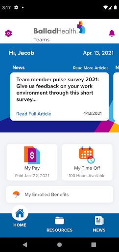 Android application Ballad Teams screenshort