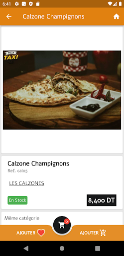 Android application Taxi Pizza screenshort