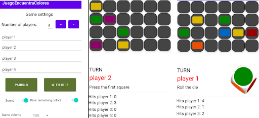 Android application Encuentra colores screenshort