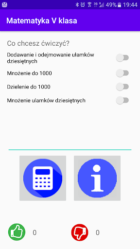 Android application Matematyka Alexa - klasa V screenshort