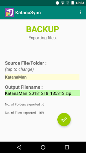 Android application KatanaSync Backup & Restore screenshort