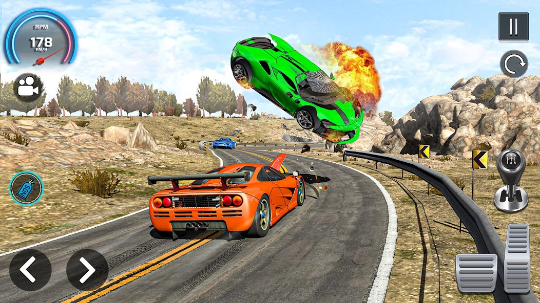 Mega Crashes - Car Crash Games 1.0 APK + Mod (Unlimited money) إلى عن على ذكري المظهر