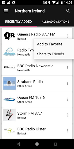 Radios from Northern Ireland Screen 2