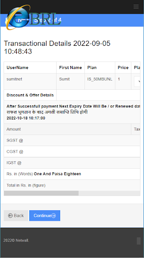BRLNET-PAY Screen 2