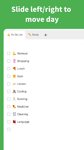 Screenshot of Daily Checklist - Today's Task