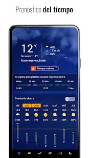 Reloj y clima transparente Screenshot