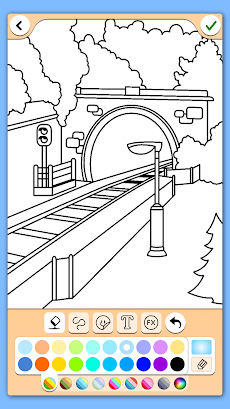 列車ゲーム：塗り絵のおすすめ画像3