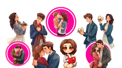 Android application Love Stickers for WhatsApp screenshort