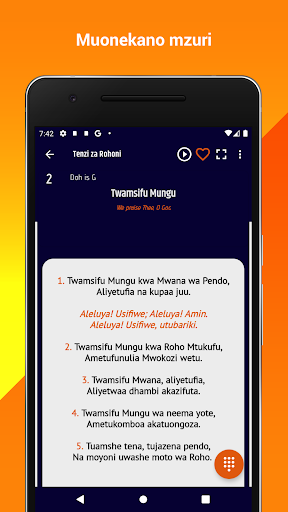 Android application Tenzi Za Rohoni screenshort