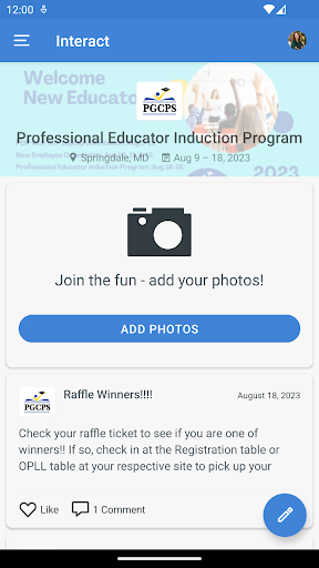 PGCPS Events Screen 2