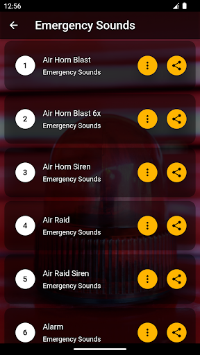 Emergency Sounds Ringtones Screen 2