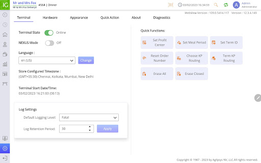 InfoGenesis POS Terminal Screenshot