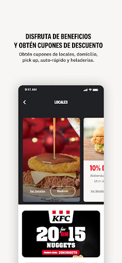 KFC APP - Ec, Co, Cl, Ar y Ve Screen 3