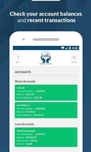 Cobh Credit Union Screen 3