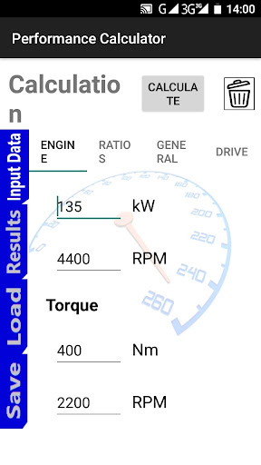 Performance Calculator Screen 2