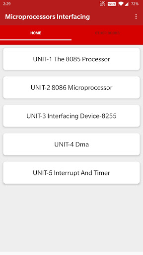 Android application Microprocessor And Interfacing screenshort