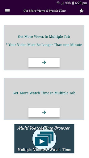 Android application multi watch time browser screenshort