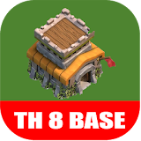 New COC Town Hall 8 Base icon