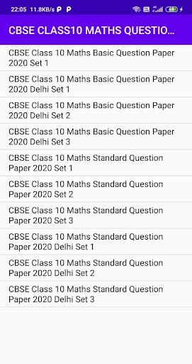 Android application CBSE Class10 Maths Question Pa screenshort