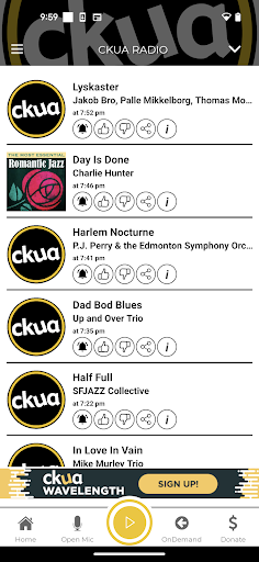 CKUA – Original Radio Screen 3