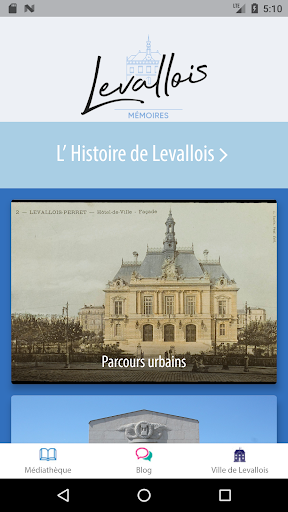 Android application Levallois Mémoires screenshort