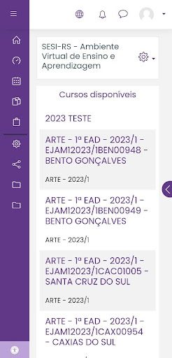 Moodle SESI - RS Screen 2
