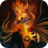 Fiery horned skeleton Live WP icon