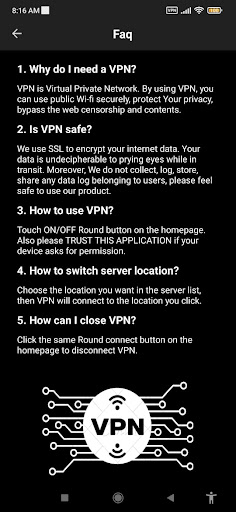 Aimzone VPN - Private Security Screen 3
