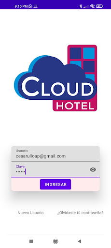 Android application CloudHotel screenshort