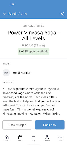Zuda Yoga East Screen 3