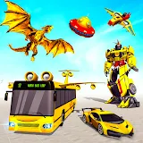 Flying Bus Robot Car Transform icon