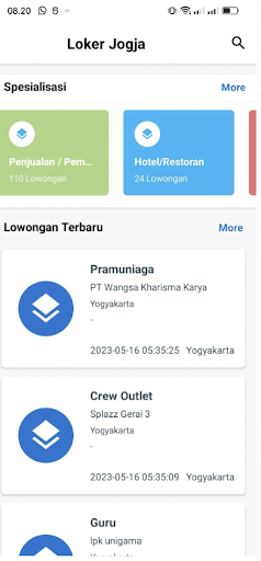 Android application Lowongan Kerja - Loker Jogja screenshort