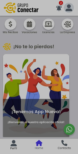 Android application Grupo Conectar screenshort