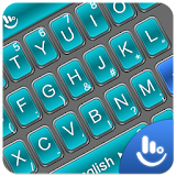 3D Blue Cool Tech Keyboard Theme icon