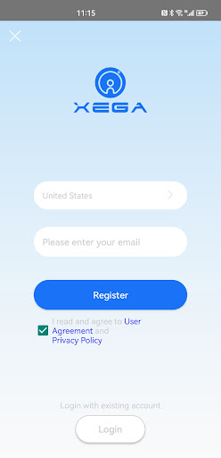 Android application Xega screenshort