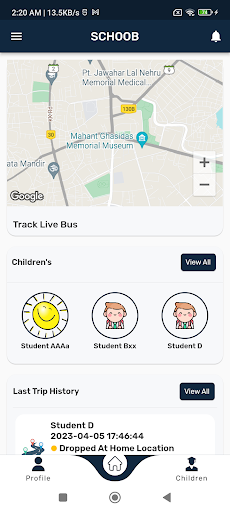 Android application SCHOOB screenshort