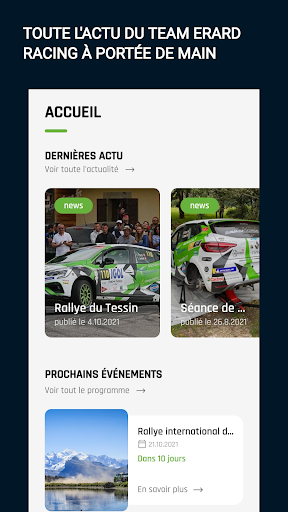 Android application Erard Racing screenshort