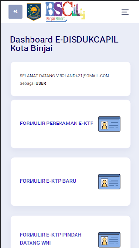E-DISDUKCAPIL BINJAI KOTA Screen 3