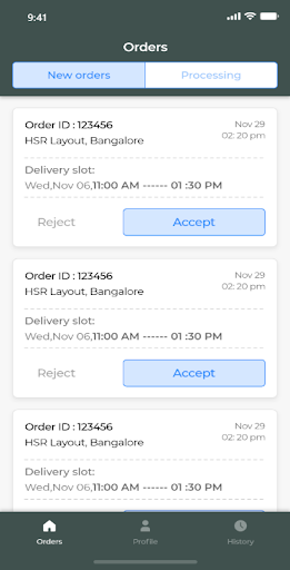 Grocery Sass Vendor App Screen 2