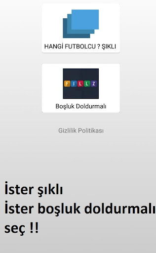 Android application Hangi Futbolcu - TRABZONSPOR screenshort