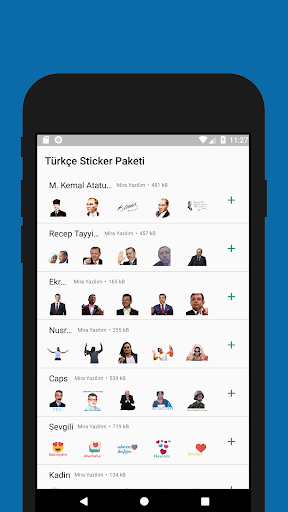 Android application Türkçe Stickerlar screenshort