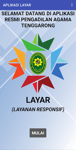 Android application LAYAR (Layanan Responsif) screenshort
