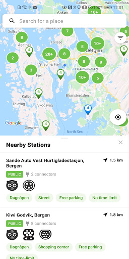 Android application LadeNå! screenshort
