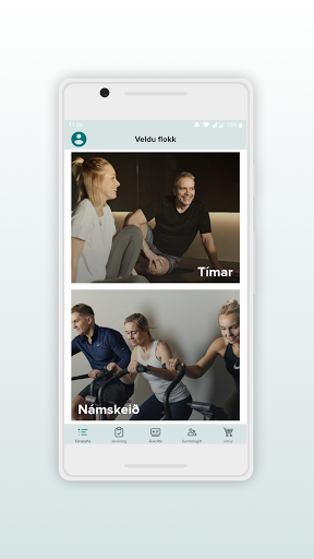 Android application Orkustöðin Hóptímar screenshort