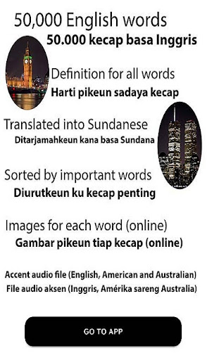 Android application English sundanese dictionary screenshort