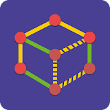 One Line - connect dots icon