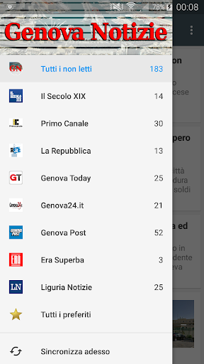 Android application Genova Notizie screenshort
