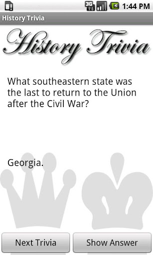 History Trivia Collection Screen 3