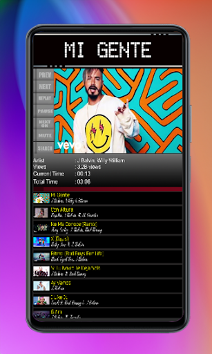 Android application J. Balvin Mi Gente screenshort