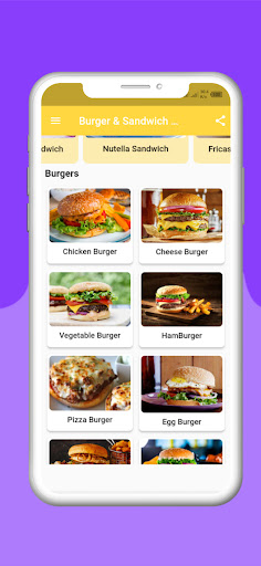 Screenshot of Burger recipes Offline